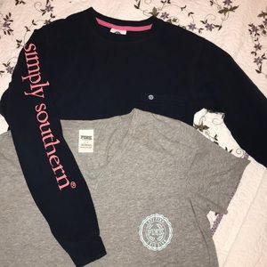 FREE VS tee w/ SimplySouthern pocketed longsleeve